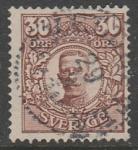 Швеция 1911/19 год. Стандарт. Король Густав V, ном. 30 эре, 1 марка из серии (гашёная)
