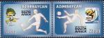Азербайджан 2010 год. Футбол, чемпионат мира, ЮАР, 2 марки (н)