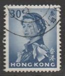 Гонконг 1962/1973 год. Королева Елизавета II, ном. 30 С, 1 марка из серии (гашёная)