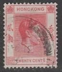 Гонконг 1948 год. Стандарт. Король Георг VI, ном. 20 С, 1 марка из серии (гашёная)