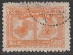 Восточный Китай 1949 год. Расходы на гражданскую войну. Освобождение Шанхая и Нанкина, ном. 500 $, 1 марка из серии (гашёная)