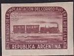 Аргентина 1948 год. Первый железнодорожный состав 1857 года, 1 марка из блока