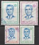 Иран 1974 год. Шах Мохаммед Реза Пехлеви, 4 марки из серии (гашёные) (б/1-й)