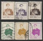 Иран 1954 год. Стандарт. Шах Реза Пехлеви, 6 марок из серии (гашёные)