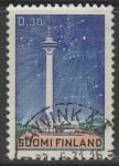 Финляндия 1971 год. Телебашня в Тампере, 1 марка (гашёная)