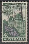Австралия 1959 год. Герб и мэрия Квинсленда, 1 марка (гашёная)