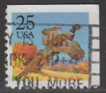 США 1988 год. Стандарт. Птица, 1 марка с частичной перфорацией (гашёная)