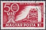 Венгрия 1972 год. Тепловоз, 1 марка гашеная