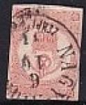 Венгрия 1872 год. Газетные марки, горн, 1 гашеная марка
