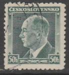 ЧССР 1937 год. Второй Президент Чехословакии Эдвард Бенеш, 1 марка (гашёная)