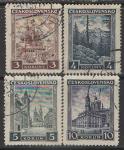 ЧССР 1929 год. Ландшафты. Города, 4 марки (гашёные)