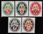 Германия (Веймарская республика) 1929 год. Гербы городов, 5 марок (наклейка)