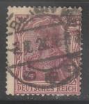 Германия (Веймарская республика) 1920 год. Германия с императорской короной, номинал 75 Pf., 1 марка из серии (гашёная)