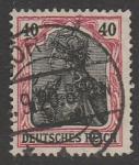 Германия (II Рейх) 1915/1919 год. Стандарт. Аллегорический образ Германии, ном. 40 Pf, 1 марка из серии (гашёная)
