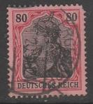 Германия (II Рейх) 1915/1919 год. Стандарт. Аллегорический образ Германии, ном. 80 Pf, 1 марка из серии (гашёная)