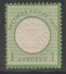 Германия (II Рейх) 1872 год. Стандарт. Орёл с большим нагрудным щитом, 1 Кr, 1 марка из серии (наклейка)