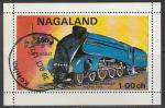 Нагаленд (Индия) 1971 год. Железнодорожный транспорт, гашёный блок (непочтовый)