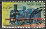Нагаленд (Индия) 1971 год. Железнодорожный транспорт. Паровоз, 1 непочтовая марка (гашёная)