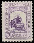 Испания 1930 год. XI Международный конгресс железнодорожников, ном. 20 С, 1 марка из серии (наклейка)