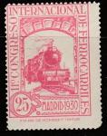 Испания 1930 год. XI Международный конгресс железнодорожников, ном. 25 С, 1 марка из серии (наклейка)