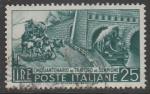 Италия 1956 год. 50 лет Симплонскому тоннелю, 1 марка (гашёная)