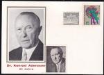 Картмаксимум ФРГ "90 лет со дня рождения Конрада Аденауэра", 1966 год, Берлин