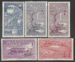 Румыния 1939 год. 70 лет румынским железным дорогам, 5 марок из серии (наклейка) (б/1-й)