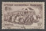 Французская Западная Африка (Сенегал) 1947 год. Стандарт. Рельсовый автобус, 1 марка из серии (гашёная)