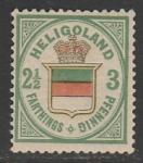 Остров Гельголанд (Великобритания, Германия) 1875/1876 год. Герб, 1 марка (наклейка)