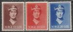 Норвегия 1939 год. Королева Мод Шарлотта, 3 марки из серии (наклейка)