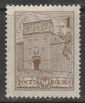 Польша 1925/1927 год. Стандарт. Архитектурные памятники. Острые ворота в Вильно, ном. 1 Gr, 1 марка из серии (наклейка)