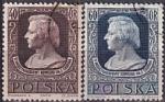 Польша 1955 год. Фредерик Шопен, 2 гашеных марки