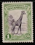 Мозамбик (Компания) 1937 год. Стандарт. Жираф, ном. 1 С, 1 марка из серии (наклейка)