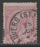 Бельгия 1884/1886 год. Стандарт. Король Леопольд II, ном. 10 С, 1 марка из серии (гашёная)