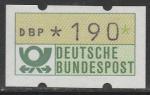 ФРГ 1981/1992 год. Эмблема национальной почты, ном. 190 Pf, 1 автоматная марка.