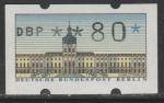 ФРГ (Берлин) 1987 год. Стандарт. Дворец Шарлоттенбург в Берлине, ном. 80 Pf, 1 автоматная марка.