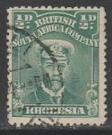 Британская Южная Африка. Родезия 1913 год. Стандарт. Король Георг V, ном. 0,5 Р, 1 марка из серии (гашёная)