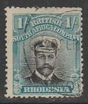 Британская Южная Африка. Родезия 1913 год. Стандарт. Король Георг V, ном. 1 Sh, 1 марка из серии (гашёная)
