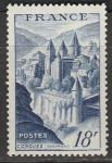 Франция 1947 год. Стандарт. Аббатство Конкес, ном. 18 Fr, 1 марка из двух.