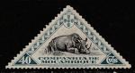 Мозамбик (Компания) 1937 год. Стандарт. Носорог, ном. 40 С, 1 марка из серии (наклейка)