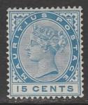 Маврикий 1894 год. Стандарт. Королева Виктория, 1 марка (наклейка)