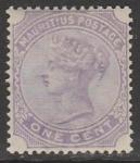 Маврикий 1893 год. Стандарт. Королева Виктория, 1 марка (наклейка)