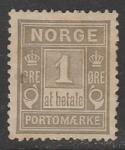 Норвегия 1915 год. Цифровой рисунок, 1 доплатная марка из серии (наклейка)