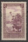 Французский Алжир 1936 год. 10 лет почтовым маркам Алжира. Коломб-Бешар, ном. 2 С, 1 марка из серии (наклейка)
