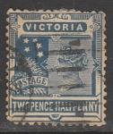 Австралия (Виктория) 1899 год. Стандарт. Королева Виктория, ном. 2,5 Р, 1 марка из серии (гашёная)