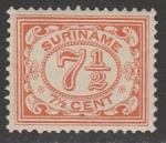 Суринам 1913/1931 год. Стандарт. Номинал в овале, ном. 7,5 С, 1 марка из серии.