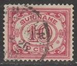 Суринам 1913/1931 год. Стандарт. Номинал в овале, ном. 10 С, 1 марка из серии (гашёная)