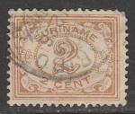 Суринам 1913/1931 год. Стандарт. Номинал в овале, ном. 2 С, 1 марка из серии (гашёная)