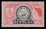 Бермуды 1953 год. Стандарт. Королева Елизавета II. История почты, ном. 1 L, 1 марка из серии.