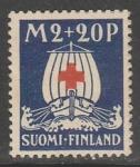 Финляндия 1930 год. Красный Крест, ном. 2 М + 20 Р, 1 марка из трёх.